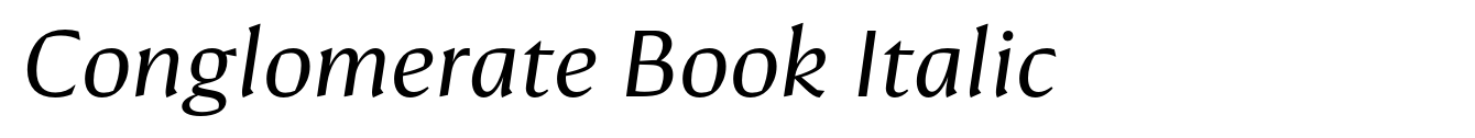 Conglomerate Book Italic image